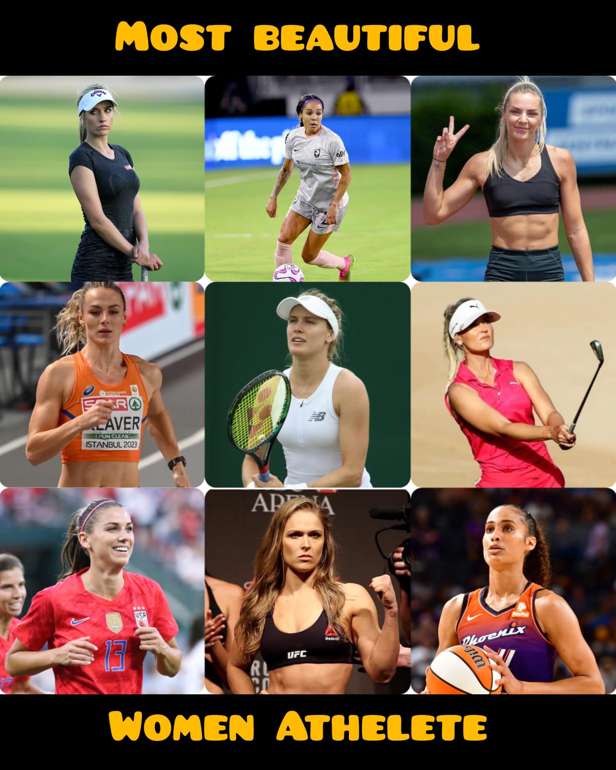 Top 10 Beautiful Female Athletes In The World (2023 -24)