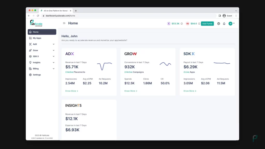 Pubscale Dashboard
