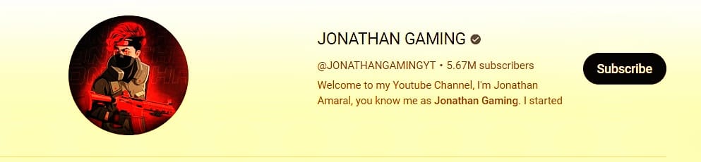 Jonathan Gaming Youtube Channel