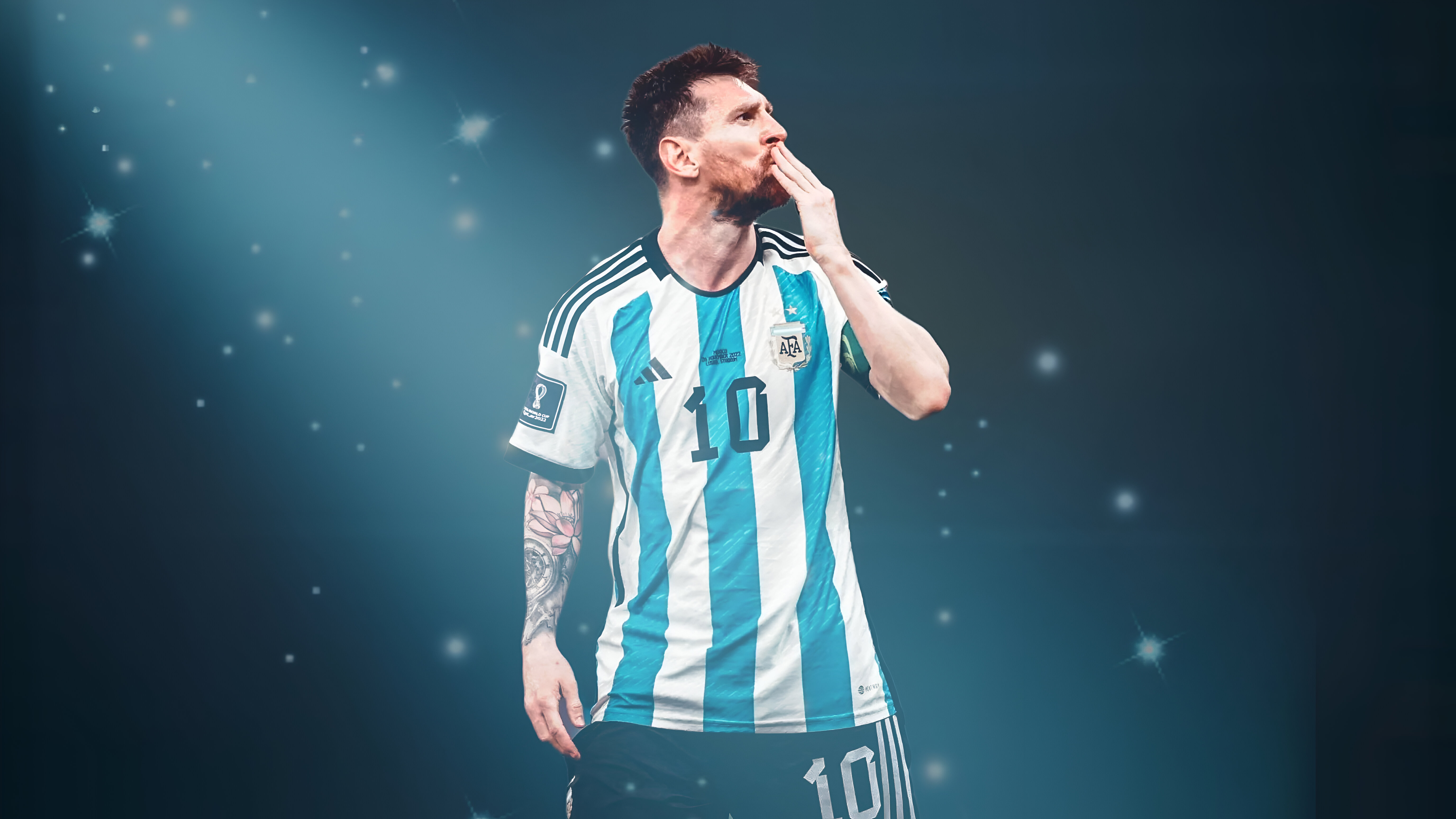 Messi Argetina 4k Wallpaper